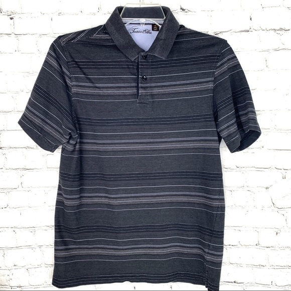 Tasso Elba Other - Euc-tasso Elba Pattern, Textured, Striped, Short Sleeve, Golf Polo Shirt MD